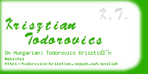 krisztian todorovics business card